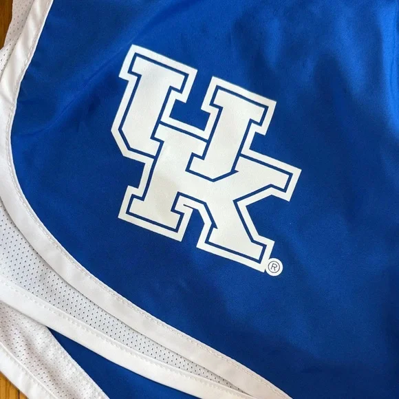 Nike Women's Royal Blue and White Athletic Shorts - University of Kentucky - Picture 2 of 6